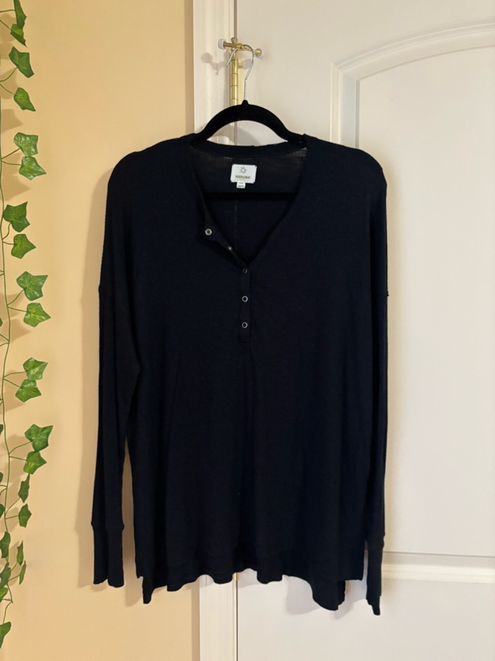 aerie offline ribbed long sleeve top